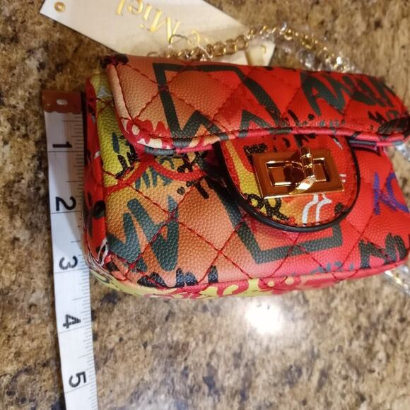 LE MIEL VEGAN PETA-APPROVED CROSS BODY HANDBAG Red - Picture 15 of 16